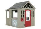 Grey (1636) 5-MySize Deluxe Outdoor Playhouse with Play Sink with Running Water, Picnic Table & Mailbox