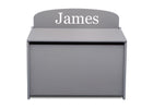 Grey (026) 8-Personalized MySize Deluxe Toy Box