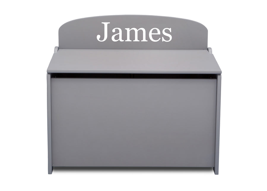Grey (026) 8-Personalized MySize Deluxe Toy Box