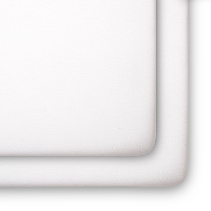 SA2031 100 Fitted Crib SheetSet 2 Pack Solid Color 100 Jersey Cotton White silo 108 2-Fitted Crib Sheets - 2 Pack, White