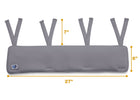 Grey (026) 4-Waterproof Fleece Crib Rail Covers/Protectors for Short Side Rails, 2 Pack