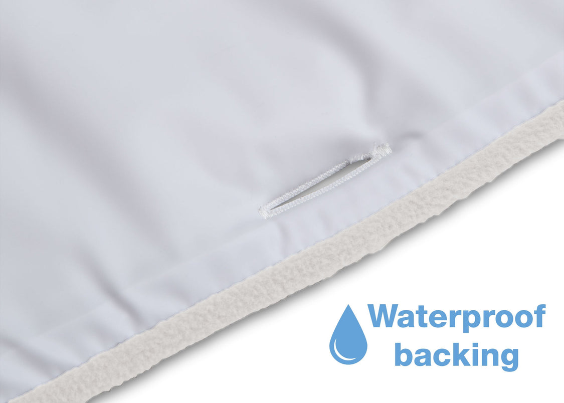 Delta Children Ivory (124) Waterproof Fleece Crib Rail Covers/Protectors for Short Side Rails, 2 Pack, Waterproof Backing View