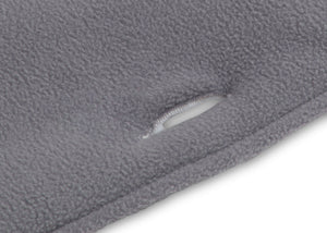 Delta Children Grey (026) Waterproof Fleece Crib Rail Covers/Protectors for Short Side Rails, 2 Pack, Front Slit Detail View 6