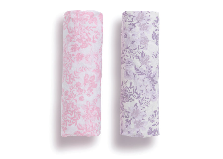 Pastel Floral (3032) 6-Pastel Floral Fitted Crib Sheets - 2 Pack