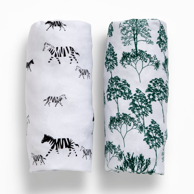 Modern Safari Fitted Crib Sheets - 2 Pack 9-Modern Safari Fitted Crib Sheets - 2 Pack