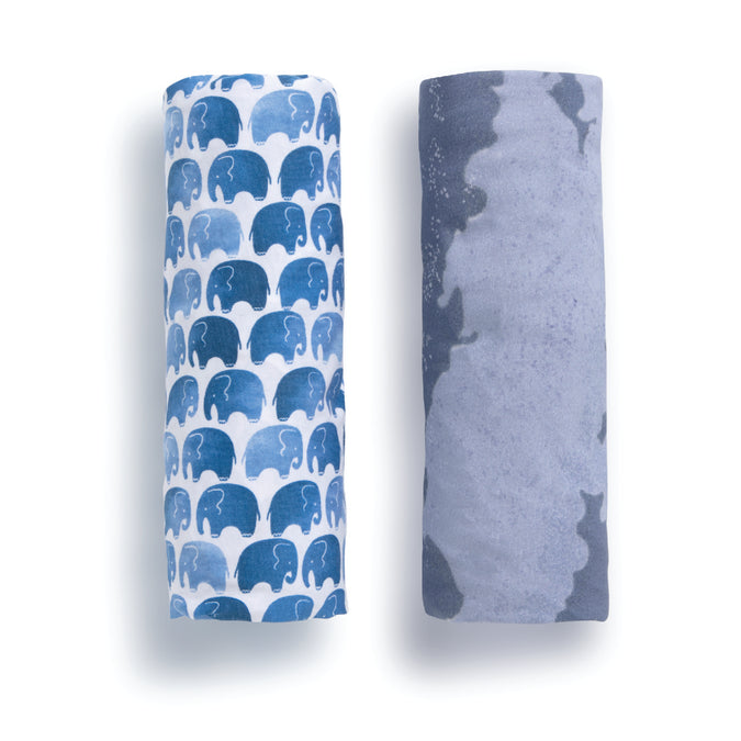 Watercolor Elephant Fitted Crib Sheets - 2 Pack 9-Watercolor Elephant Fitted Crib Sheets - 2 Pack