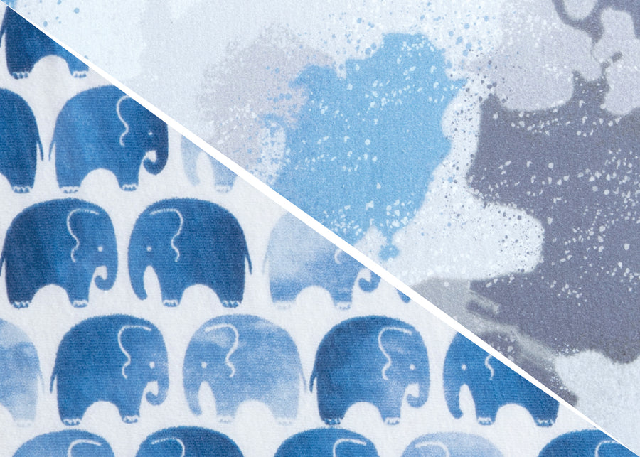 Watercolor Elephant (3413) 3-Watercolor Elephant Fitted Crib Sheets - 2 Pack