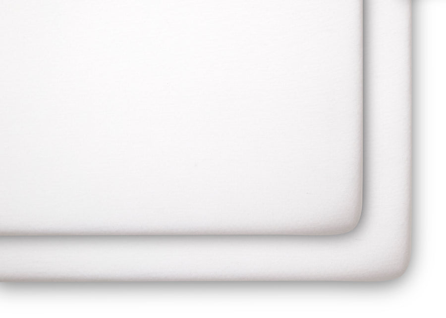 White (100) 2-Fitted Crib Sheets - 2 Pack, White
