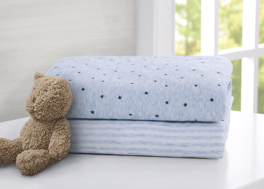 SA8001GP 2242 crib sheets blue melange lifestyle 01