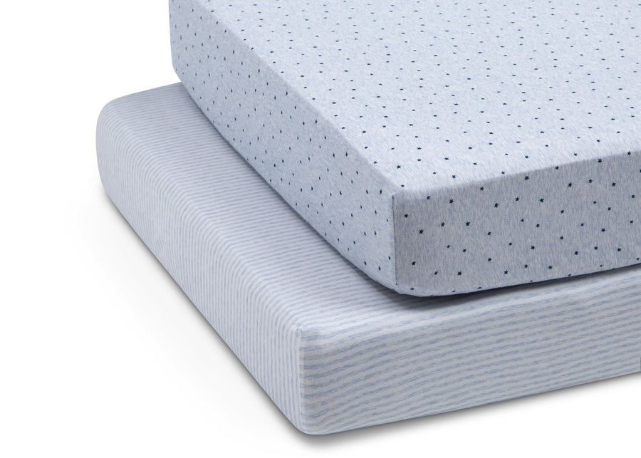 Blue Stars & Stripes (2242) 5-babyGap Blue Stars & Stripes 100% Organic Cotton Crib Sheets - 2 Pack