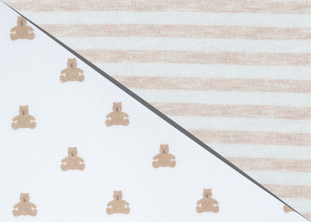 Tan Teddy Bears & Stripes (2407)