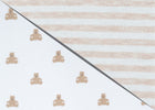 Tan Teddy Bears & Stripes (2407) 2-babyGap Tan Teddy Bears & Stripes 100% Organic Cotton Crib Sheets - 2 Pack