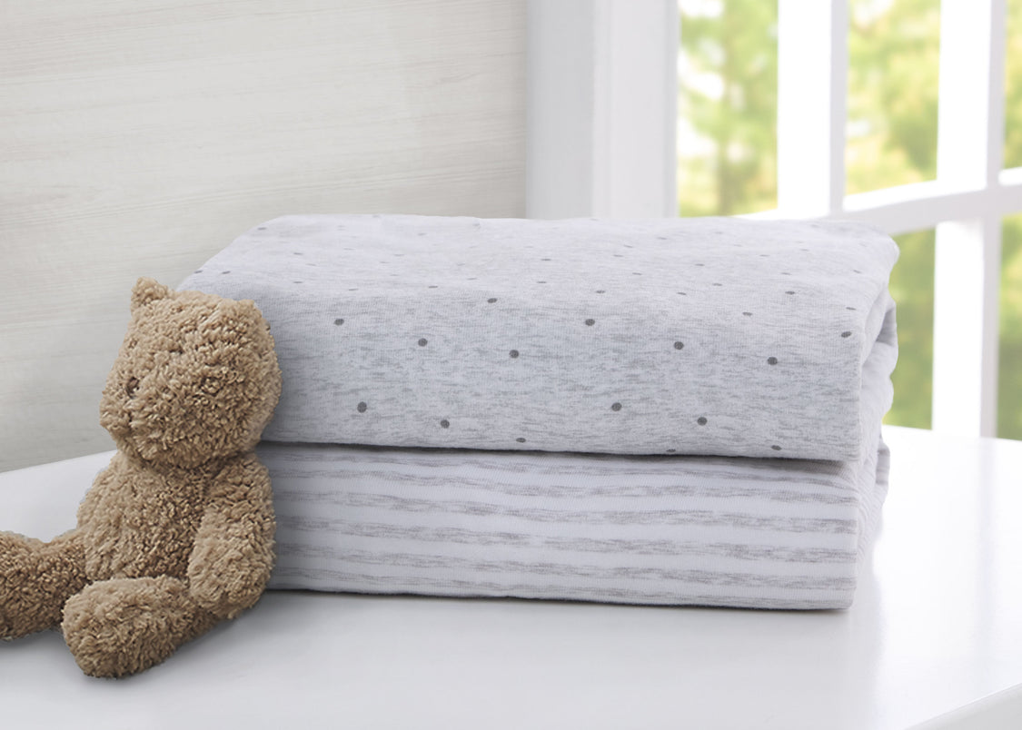 SA8001GP 2408 crib sheets gray melange lifestyle 01