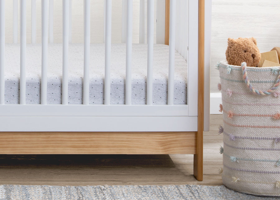 Grey Dots & Stripes (2408) 1-babyGap Grey Dots & Stripes 100% Organic Cotton Crib Sheets - 2 Pack