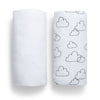 DCB: White Clouds (2409) 8-babyGap White Clouds 100% Organic Cotton Crib Sheets - 2 Pack