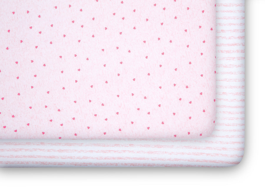 babyGap Pink Hearts & Stripes 100% Organic Cotton Crib Sheets - 2 Pack 11-babyGap Pink Hearts & Stripes 100% Organic Cotton Crib Sheets - 2 Pack