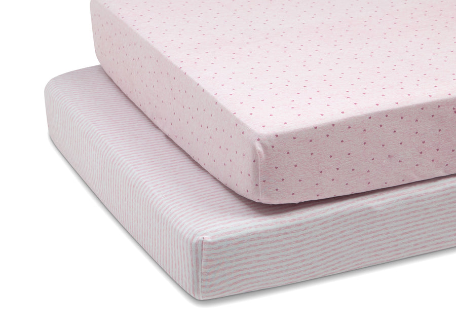 babyGap Pink Hearts & Stripes 100% Organic Cotton Crib Sheets - 2 Pack 5-babyGap Pink Hearts & Stripes 100% Organic Cotton Crib Sheets - 2 Pack