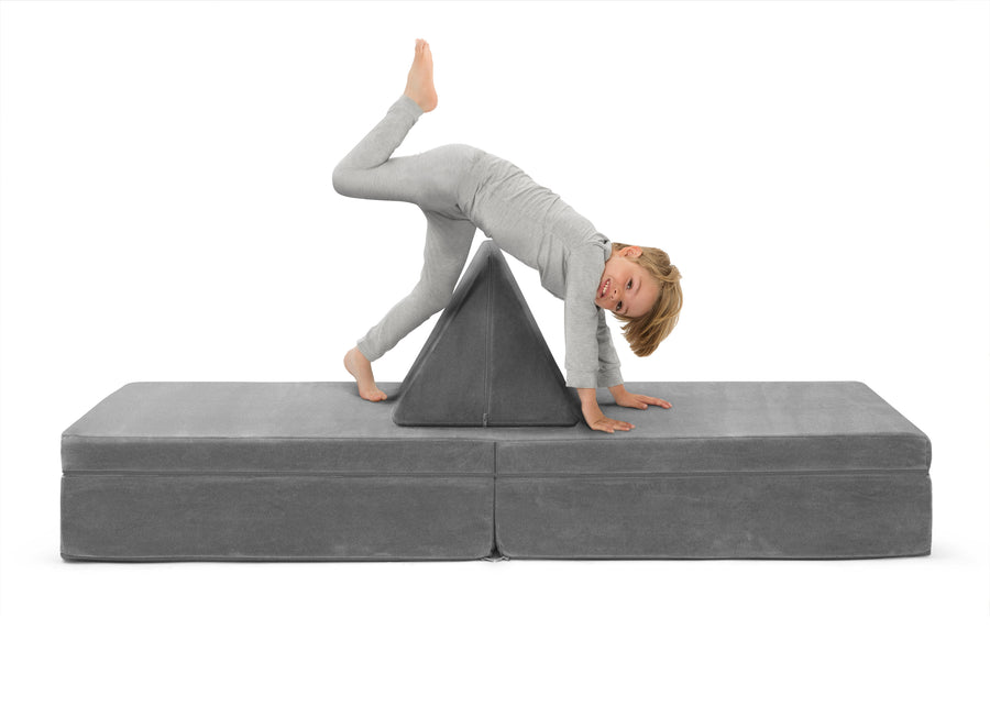 Grey Suede (5000) 4-Cozee Play Couch & 4-Piece Lounger