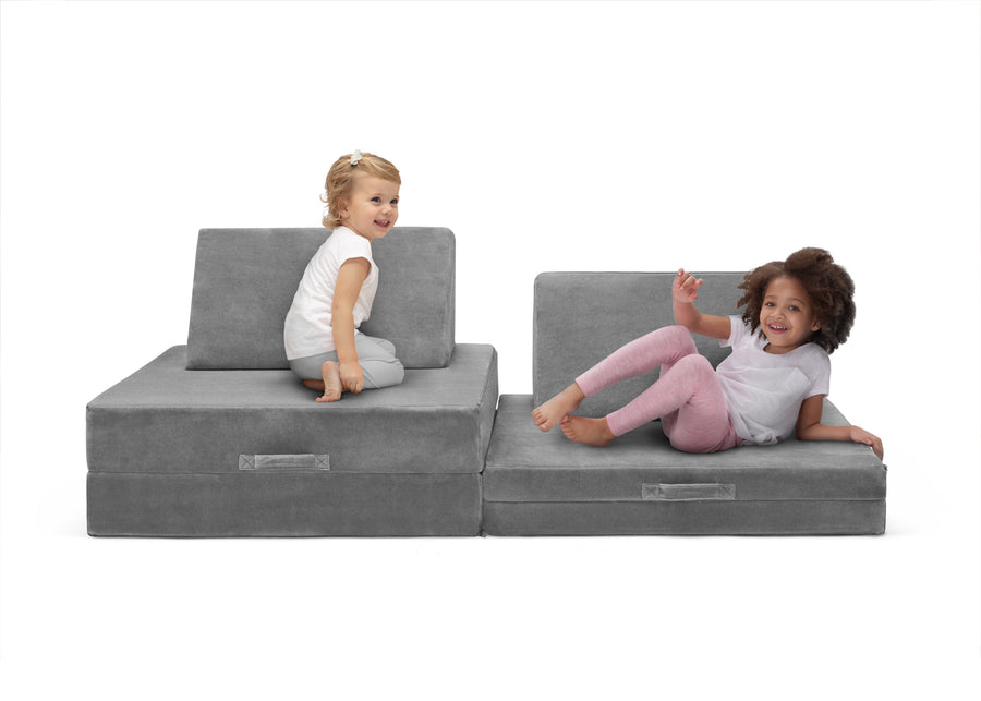 Grey Suede (5000) 6-Cozee Play Couch & 4-Piece Lounger