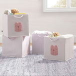 babyGap 4-Pack Brannan Bear Fabric Storage Bins with Handles - Pink (3030) - Accessories