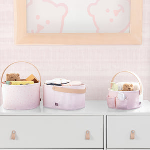Pink (3030) 6-babyGap 3-Pack Nested Fabric Storage Bins with Handles