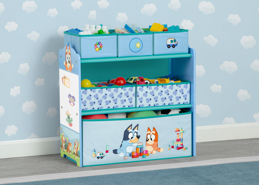 Bluey (1077) 1-Bluey Design & Store 6 Bin Toy Storage Organizer