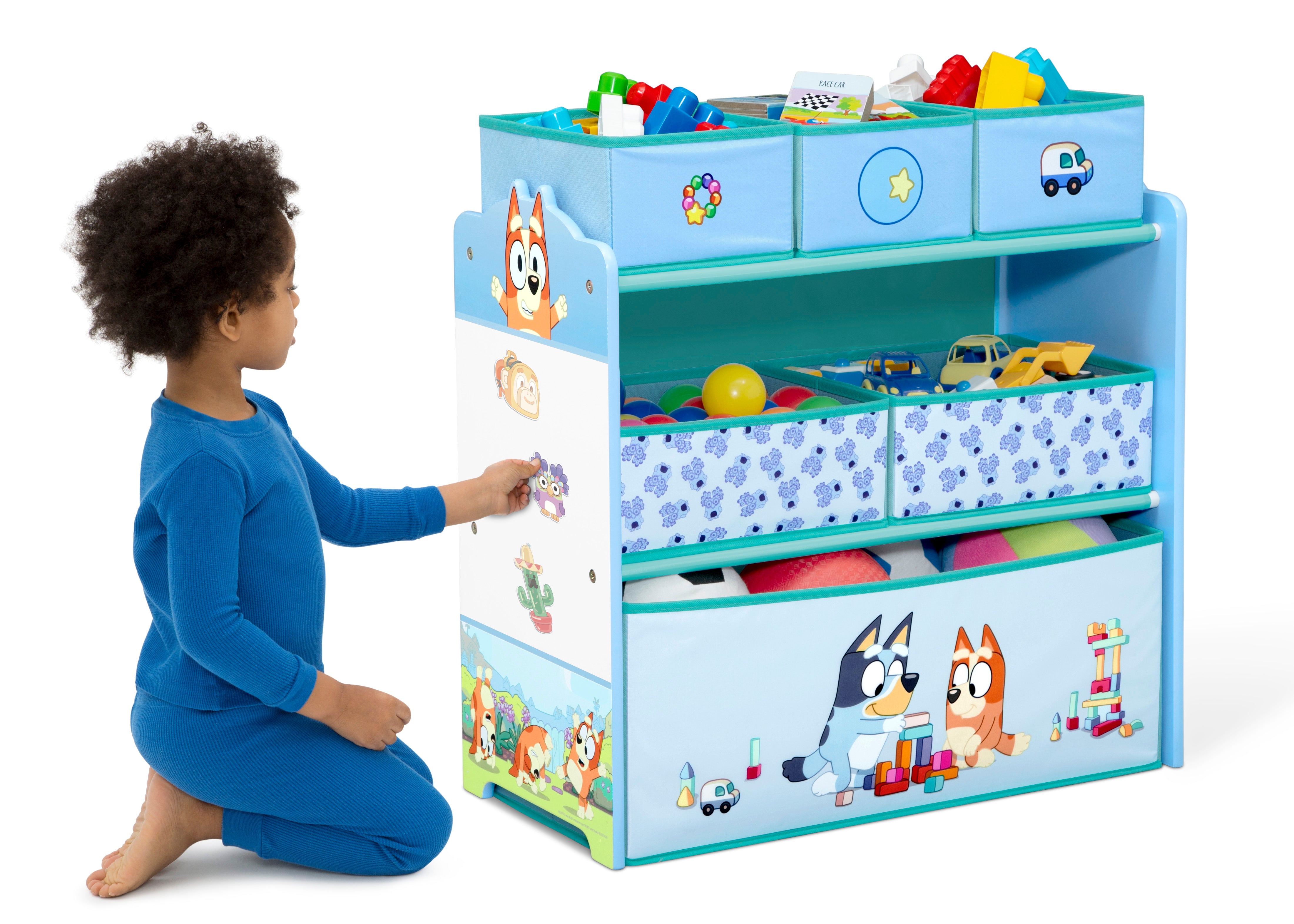 Bluey Design & Store 6 Bin Toy Storage Organizer | Delta Children