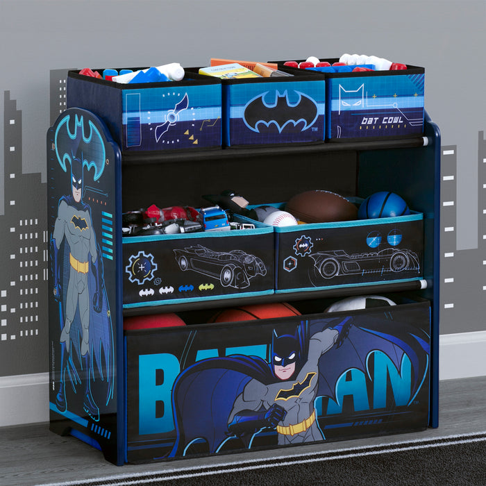 TB83209BT 1200 design and store batman Lifestyle 0143 0-Batman 6 Bin Design and Store Toy Organizer