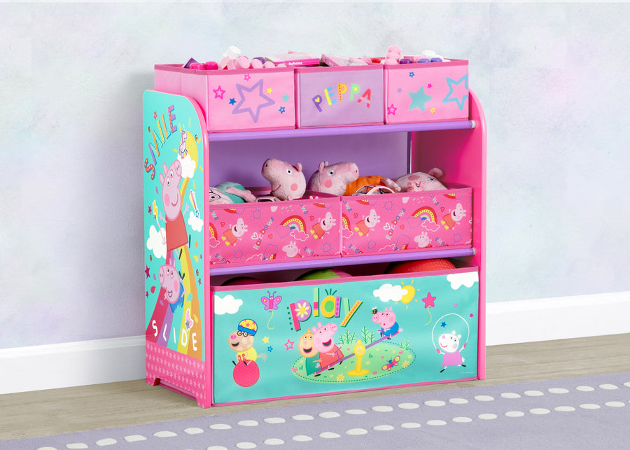 Peppa Pig (1627) 1-Peppa Pig Design & Store 6 Bin Toy Storage Organizer