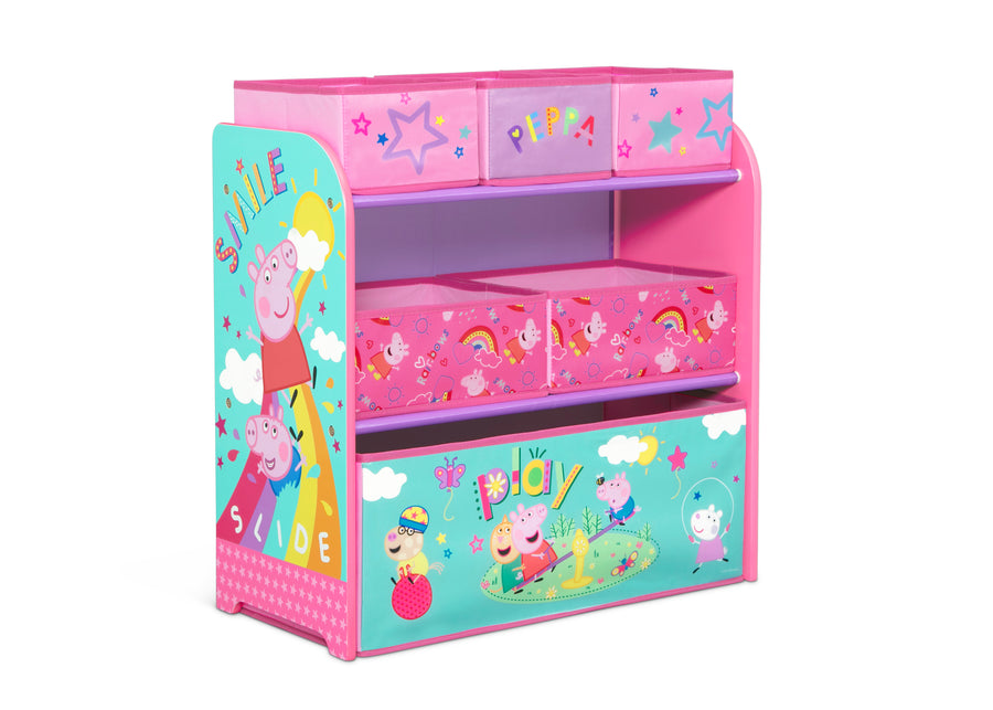 Peppa Pig (1627) 2-Peppa Pig Design & Store 6 Bin Toy Storage Organizer