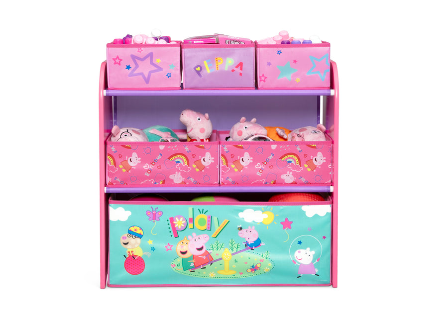 Peppa Pig (1627) 4-Peppa Pig Design & Store 6 Bin Toy Storage Organizer