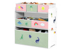 Green and Pink (1651) 5-Design & Store 6 Bin Toy Storage Organizer with Interchangeable Patches