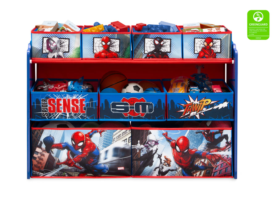 Spider-Man (1163) 2-Spider-Man Deluxe 9 Bin Design and Store Toy Organizer