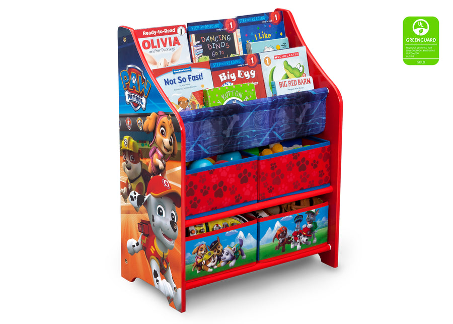 Delta Children Paw Patrol (1121) Book and Toy Organizer (TB83344PW), Right Facing Silo, a1a 1-PAW Patrol Book and Toy Organizer
