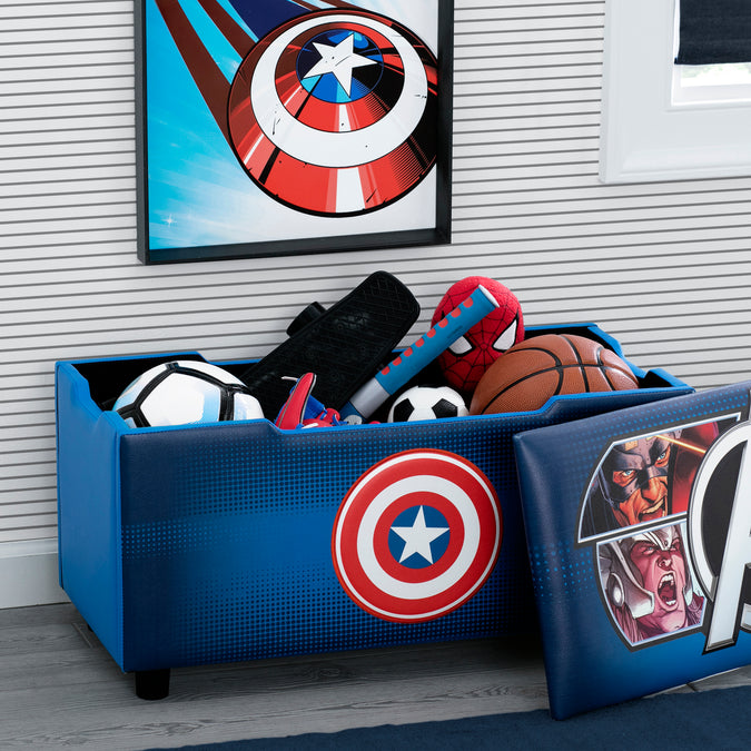 Avengers Upholstered Storage Bench for Kids 6-Avengers Upholstered Storage Bench for Kids