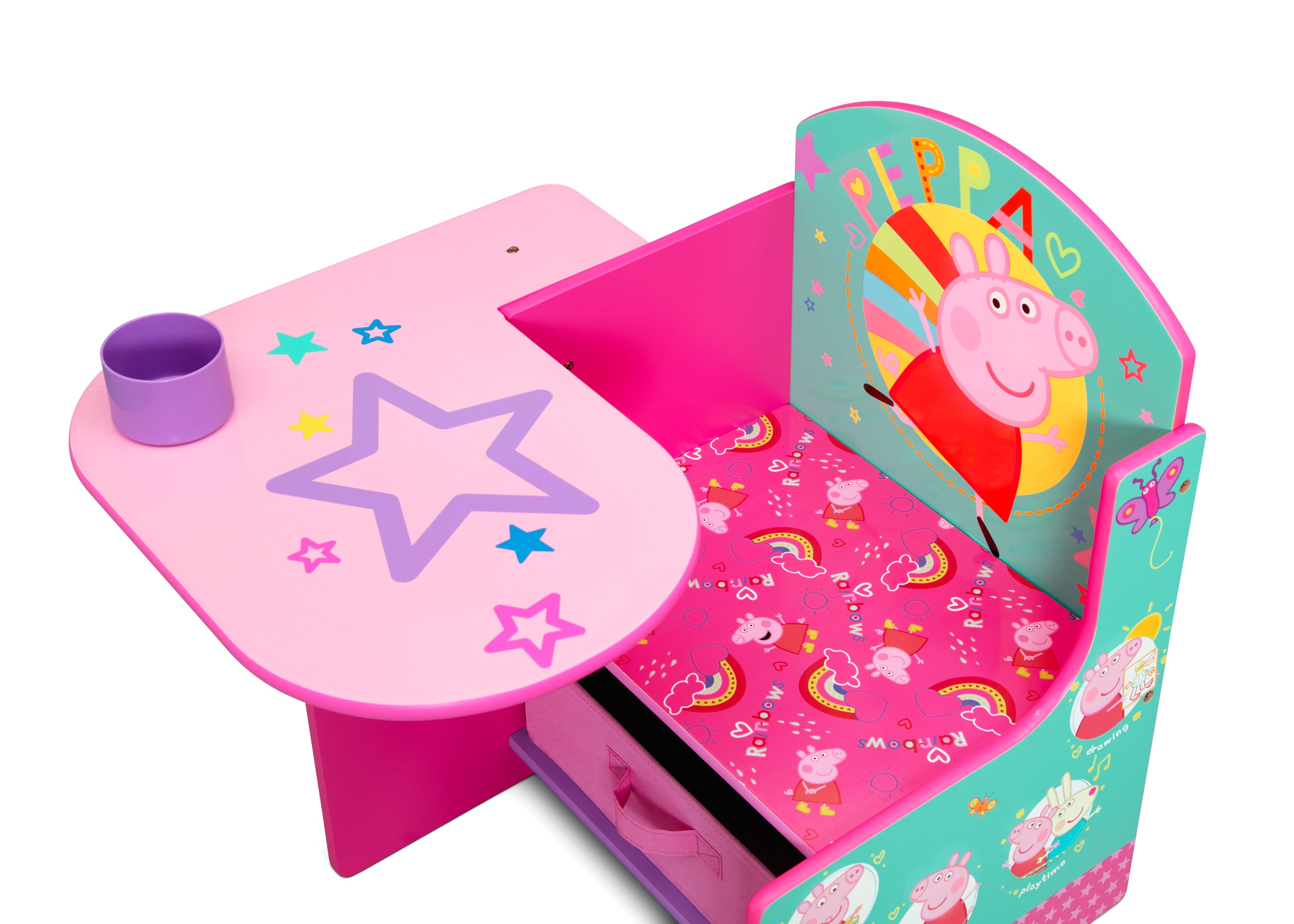 Peppa Pig Big Adventures Chair Desk with Storage Bin | Delta Children
