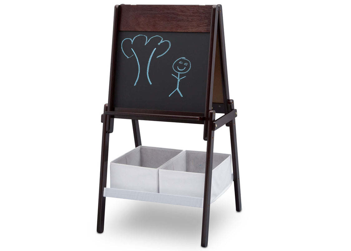 Delta Children Dark Chocolate (207) MySize Double-Sided Storage Easel