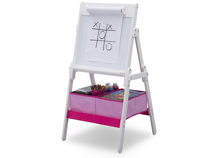 Bianca White (130) 6-Classic Kids Whiteboard/Dry Erase Easel with Paper Roll and Storage