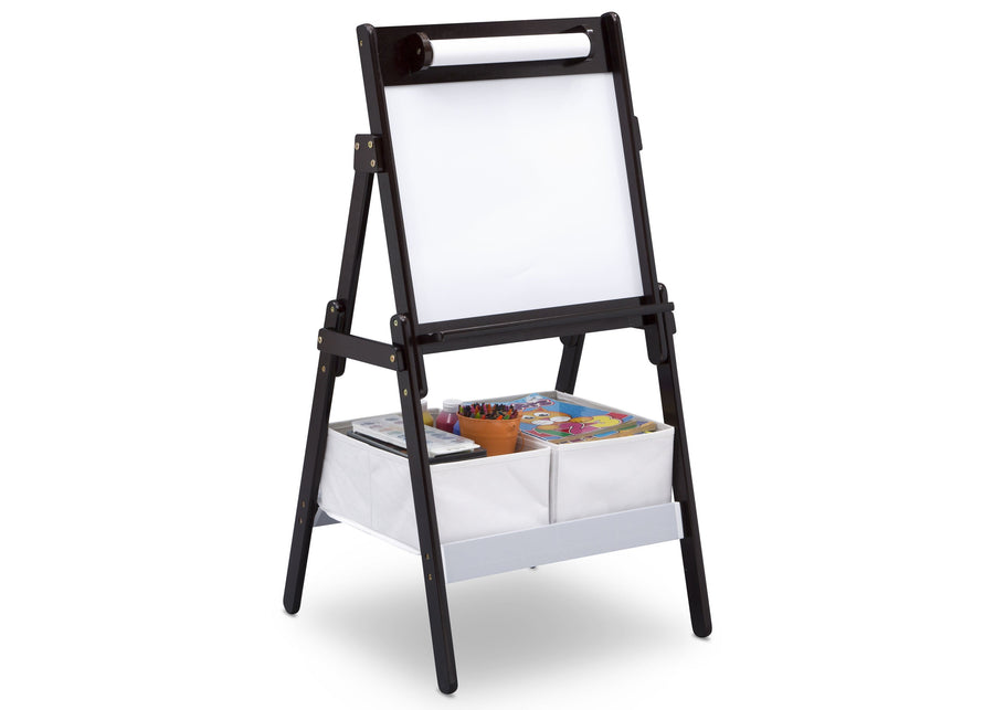 Dark Chocolate (207) 9-Classic Kids Whiteboard/Dry Erase Easel with Paper Roll and Storage
