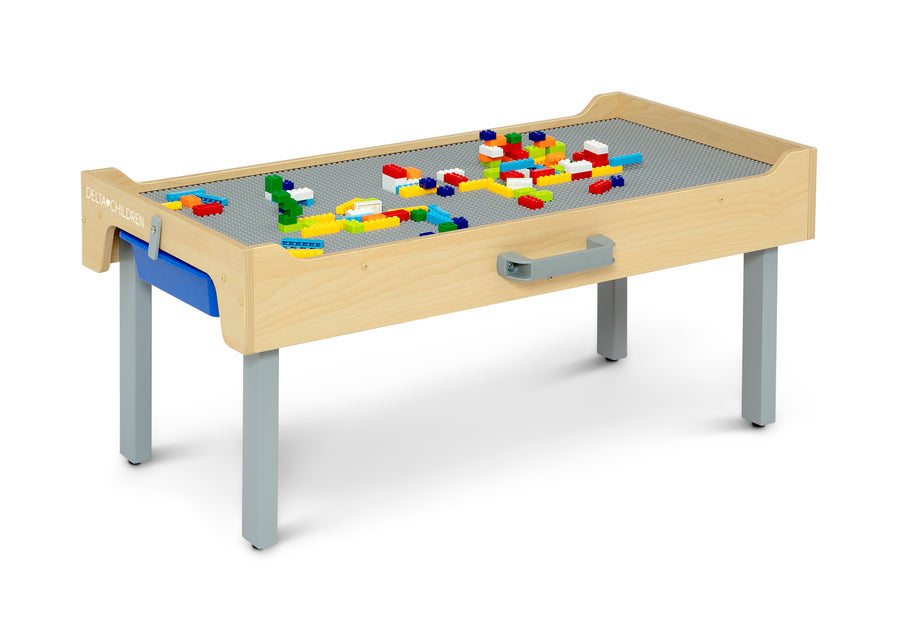 1634 4-Play N Store Building Bricks Play Table with 100+ Play Bricks Included