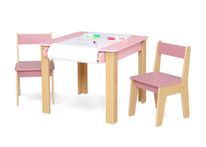 Blush Pink (1271) 11-GapKids Table and 2 Chair Set with Paper Roll Holder