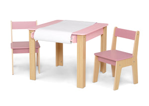 Blush Pink (1271) 12-GapKids Table and 2 Chair Set with Paper Roll Holder
