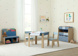 Indigo Blue (1680) 0-GapKids Table and 2 Chair Set with Paper Roll Holder