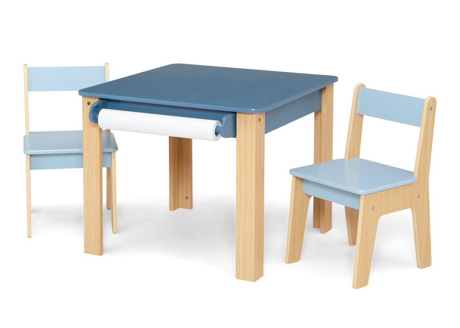 Indigo Blue (1680) 9-GapKids Table and 2 Chair Set with Paper Roll Holder