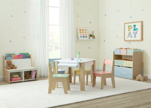 Pastel (1681) 0-GapKids Table and 4 Chair Set with Paper Roll Holder