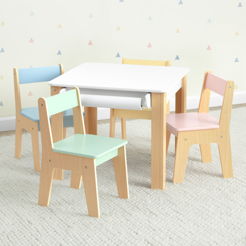 GapKids Table and 4 Chair Set with Paper Roll Holder
