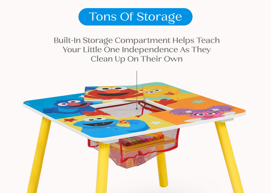 Sesame Street (1149) 5-Sesame Street Table and Chair Set With Storage