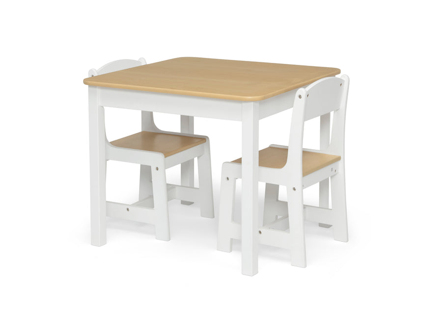 Bianca White with Natural (20804) 32-MySize Table and Chair Set