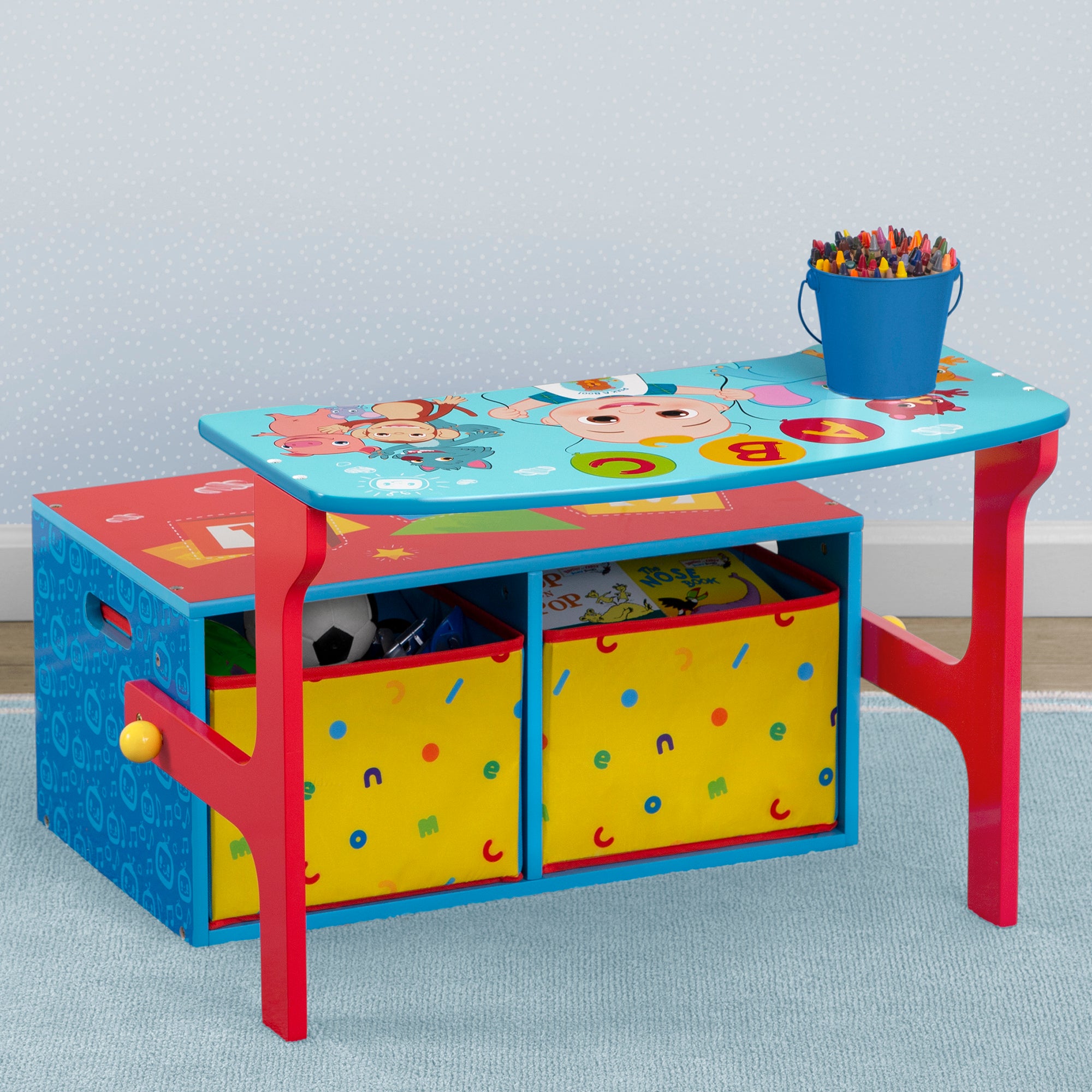 CoComelon 2-in-1 Activity Bench and Desk | Delta Children