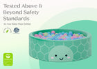 Green (1718) 7-Turtle Soft Ball Pit with 50 Play Balls